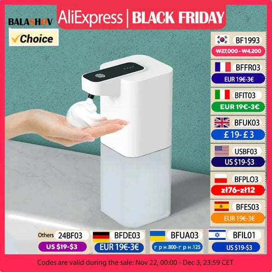 Revolutionary Rechargeable Foam Soap Dispenser – Automatic Induction for Effortless Hand Washing and Sanitizing